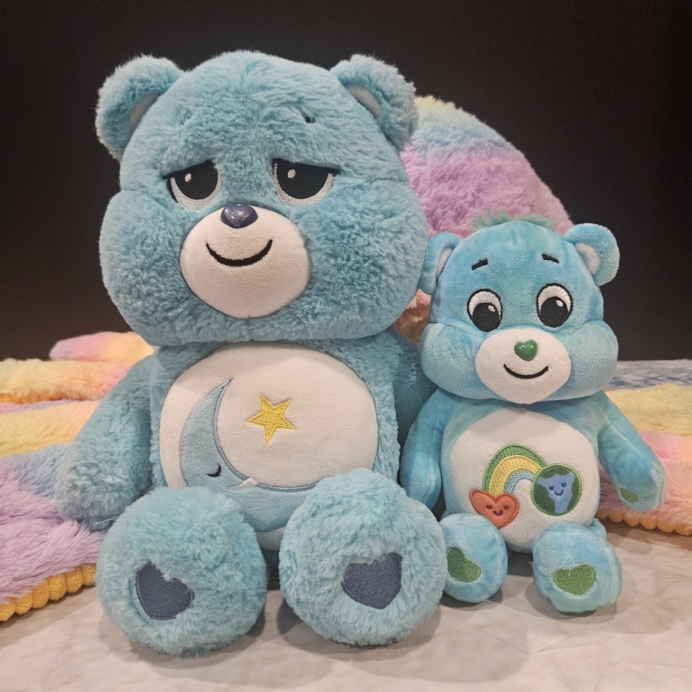 Care Bears Bedtime Bear & Togetherness Bear Plush Bundle Blue Stuffed Animals‎